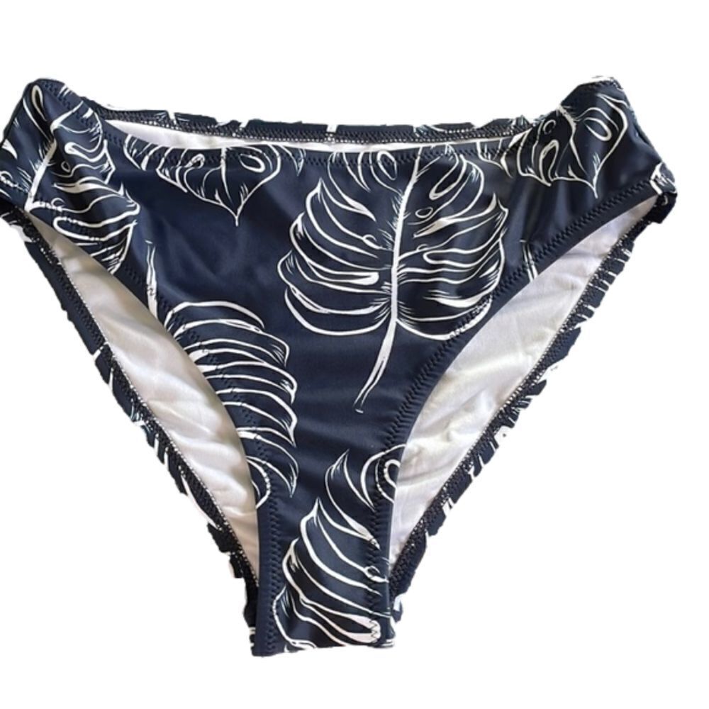 Cupshe blue & white bikini bottoms size XS